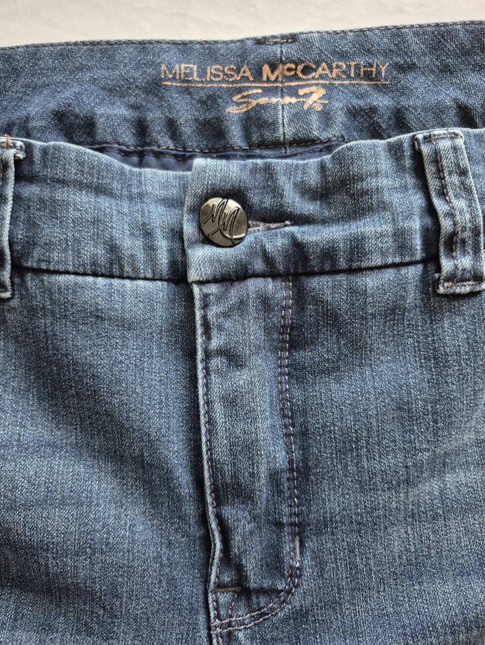 Melissa McCarthy Slim Straight Women's Dark Blue Denim Jeans